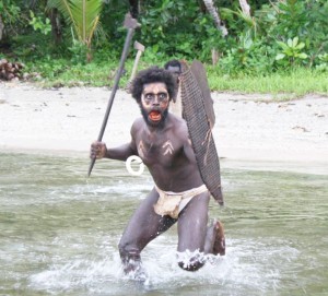 SolomonsWarrior1 New Georgia Island greeting committee